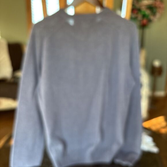 Giasone MENS XL Sweater Blue Long Sleeve Wool Cashmere Blend VINTAGE - Picture 4 of 5